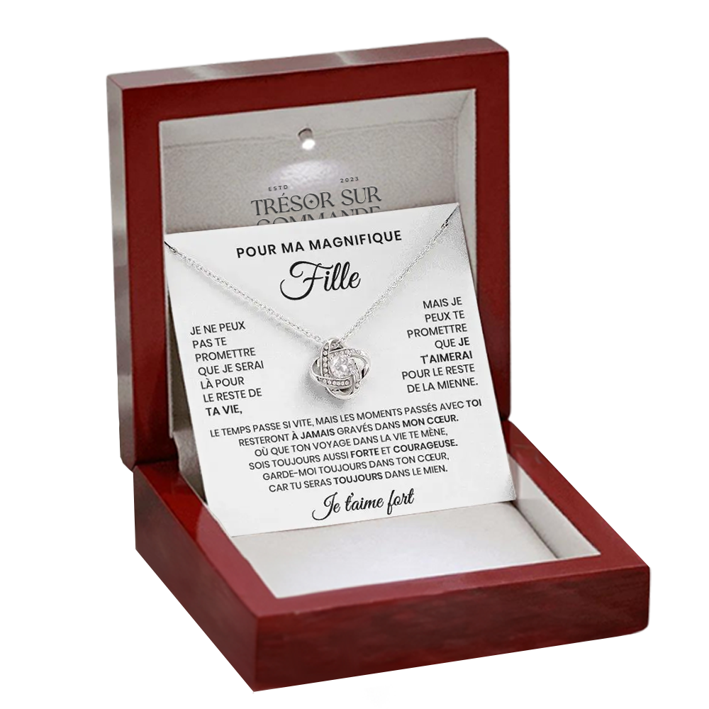 Collier émotion filiale - Message pour ma magnifique fille