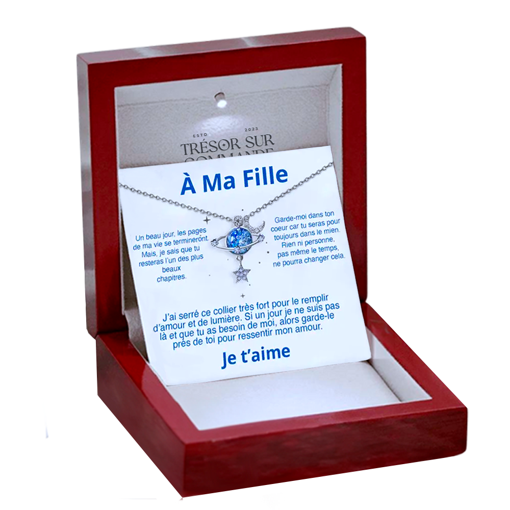 Collier Étoile Filiale - Message à ma fille