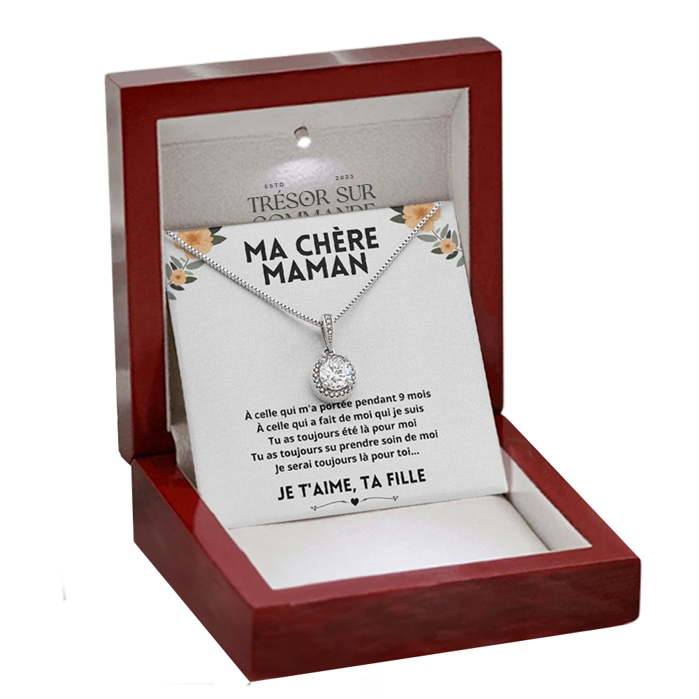 Collier Lien Infini - Message à ma chère maman