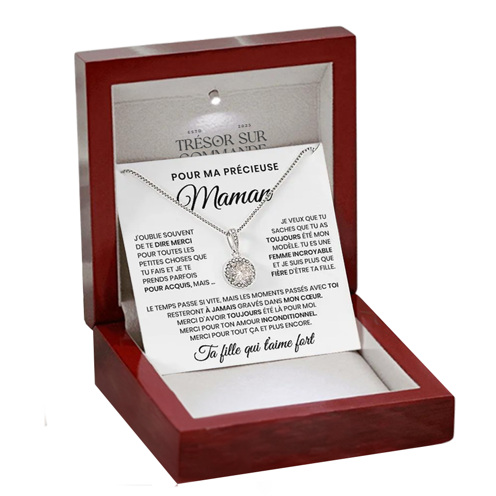 Collier Lien Infini - Message pour ma précieuse maman