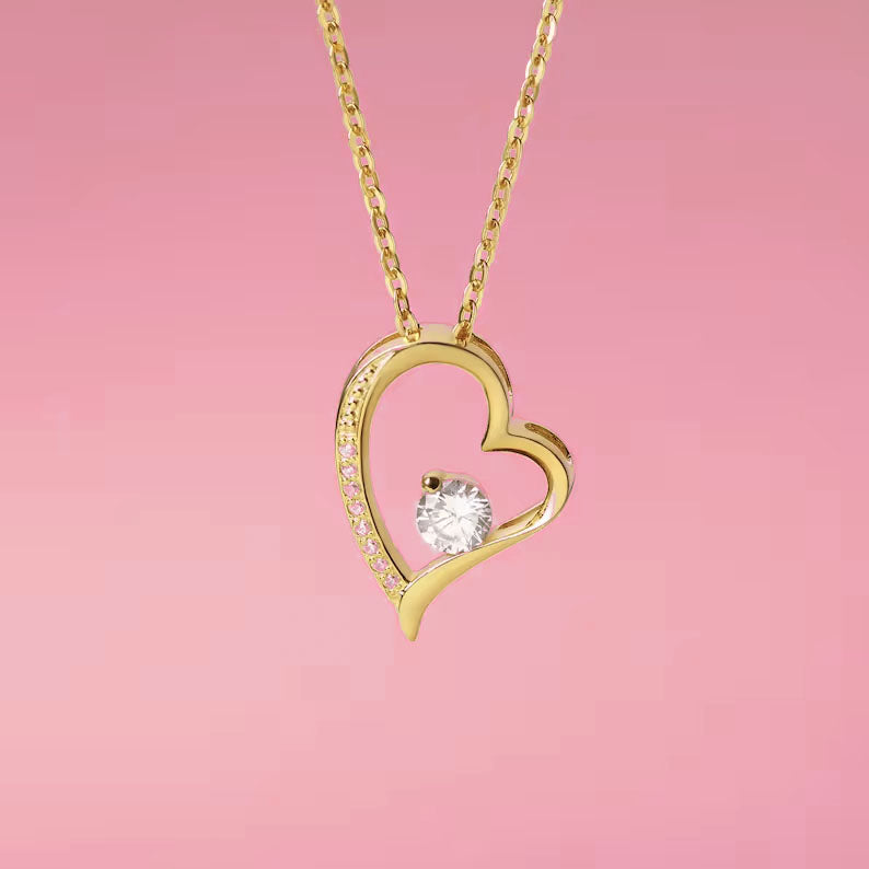 Collier Coeur Éternel - Message à la femme de ma vie