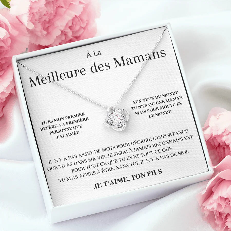 Collier fusion maternel - Message À la meilleur des mamans